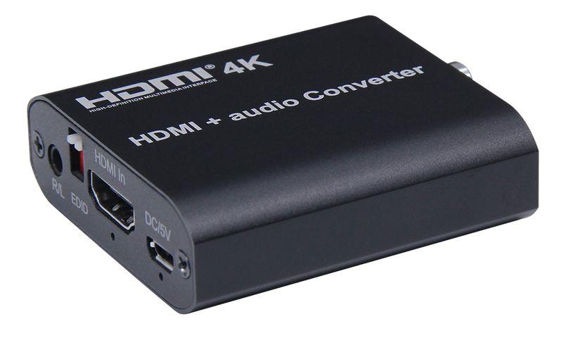Адаптер HDMI - HDMI 4K - оптика (Toslink/SPDIF) - jack 3.5mm (AUX), черный 556187, фото 1