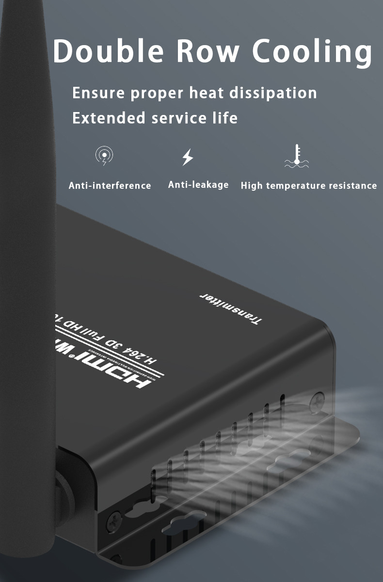 Удлинитель сигнала HDMI по Wi-Fi до 100м, активный, FullHD 1080p, комплект, черный 556208 - фото 4 - id-p193238847