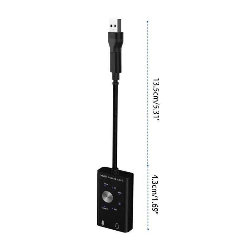 Мульти звуковой адаптер с поддержкой эффектов - внешняя звуковая карта USB Type-A / USB3.1 Type-C 3D - фото 3 - id-p193238869