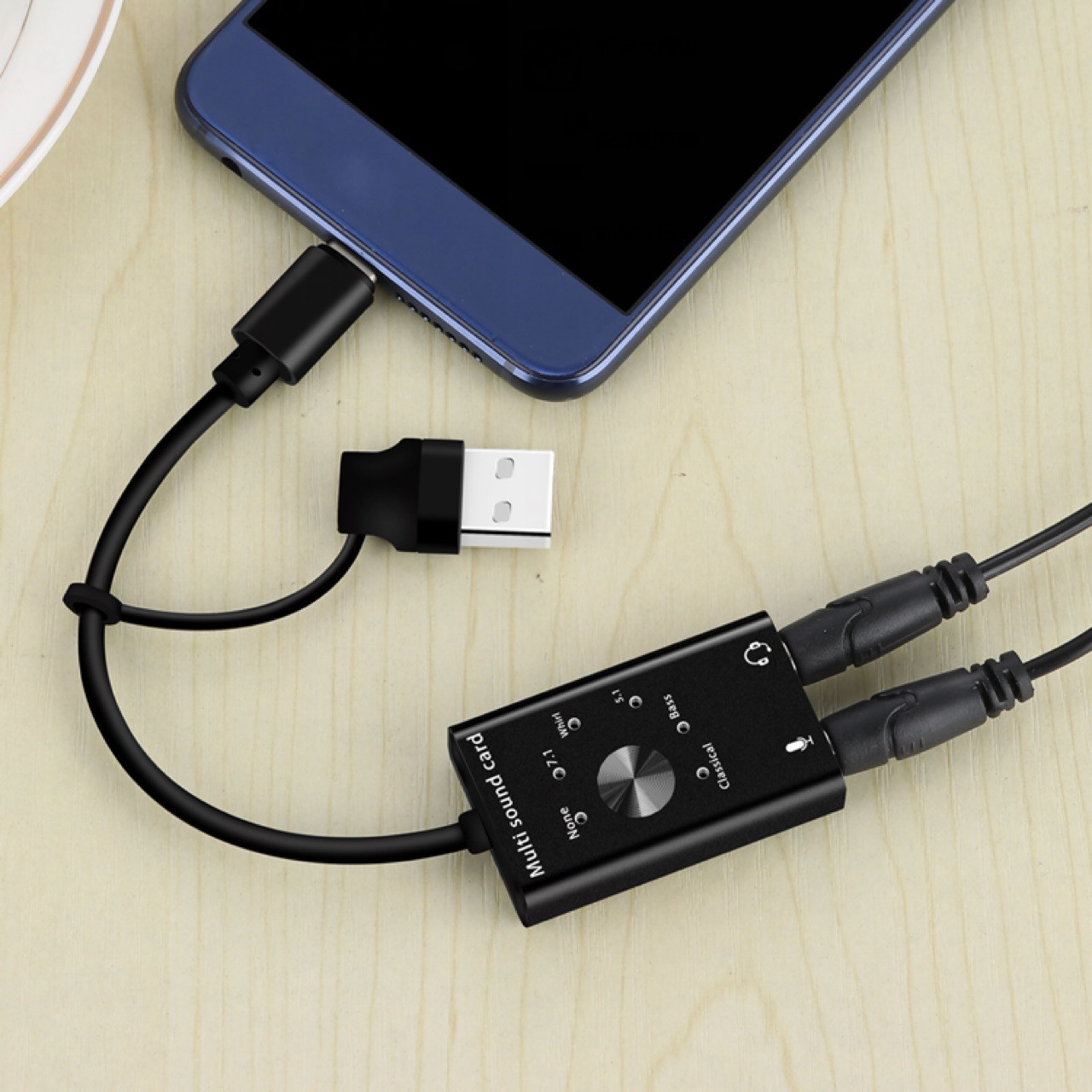 Мульти звуковой адаптер с поддержкой эффектов - внешняя звуковая карта USB Type-A / USB3.1 Type-C 3D - фото 4 - id-p193238869