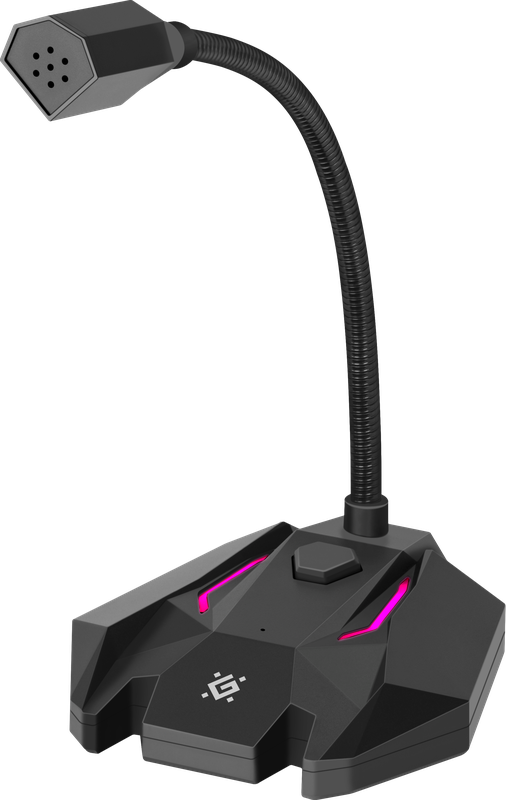 Микрофон игровой стрим Defender Tone GMC 100 USB, LED, провод 1.5 м - фото 1 - id-p193224048
