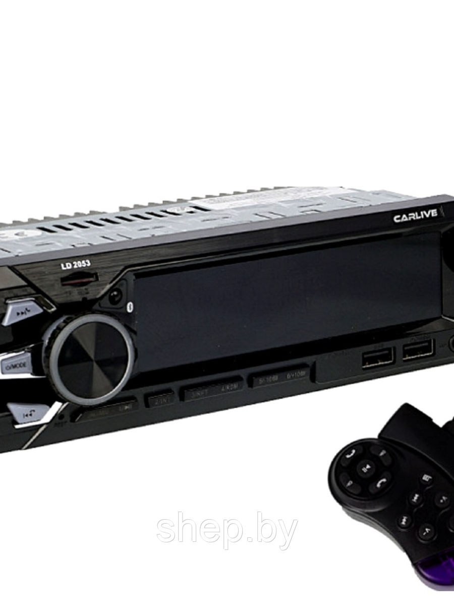 Автомагнитола CARLIVE LD2053 LCD, 2 USB, BT, TF, FM, ICO, 4 RCA, пульт ДУ, цвет черный - фото 2 - id-p193264407