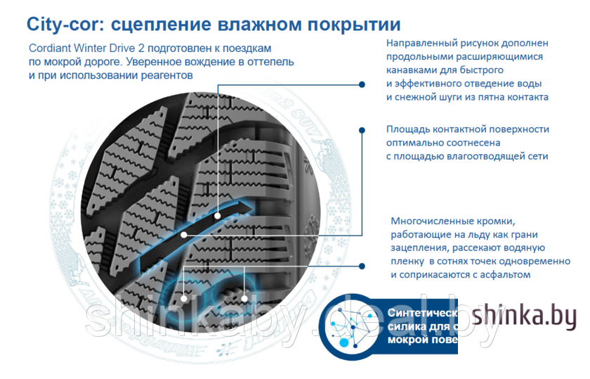 Зимние шины Cordiant Winter Drive 2 185/60R14 86T - фото 4 - id-p193272278