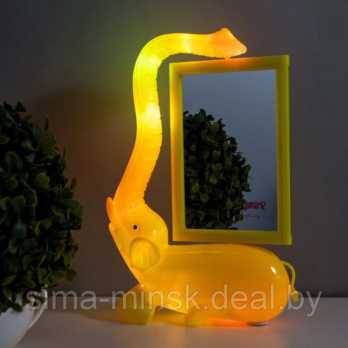 Настольная лампа с фоторамкой "Слон" LED 5Вт USB желтый 17х6,5х28 см - фото 6 - id-p193272374