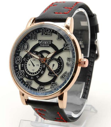 Наручные мужские часы A521 с декоративной вышивкой на ремешке - фото 1 - id-p193290359