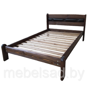 Кровать деревянная рустикальная "Хозяин №1" Ш1200мм*Д2000мм - фото 1 - id-p193295135