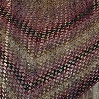 Купить вязаную ажурную цветную шаль крючком ручной работы