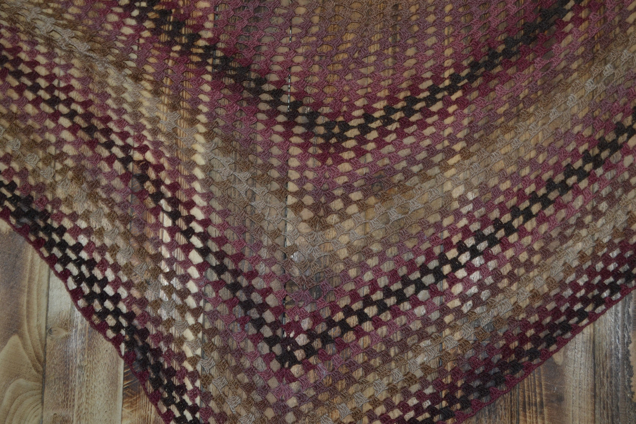 Купить вязаную ажурную цветную шаль крючком ручной работы - фото 4 - id-p193301439