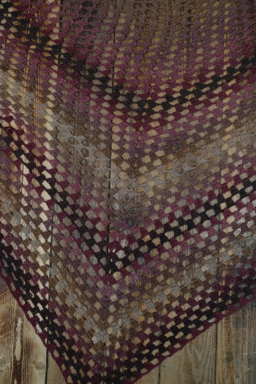 Купить вязаную ажурную цветную шаль крючком ручной работы - фото 5 - id-p193301439