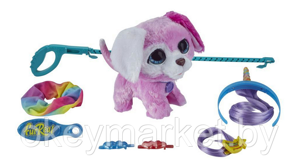 Интерактивная игрушка Hasbro FurReal Friends Гламурный питомец на поводке Щенок F1544, фото 2