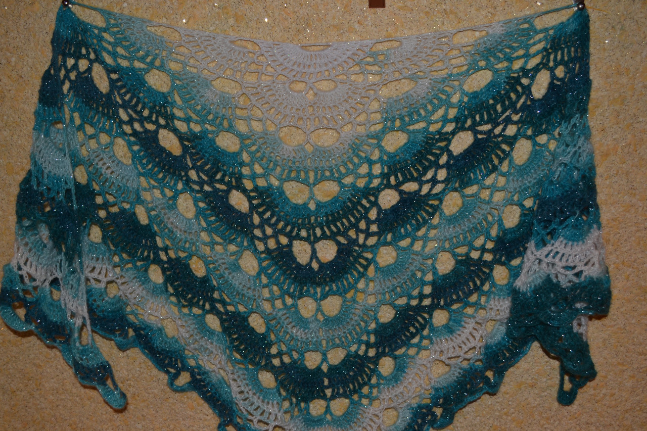 Вязание шали в подарок маме - фото 7 - id-p193301499