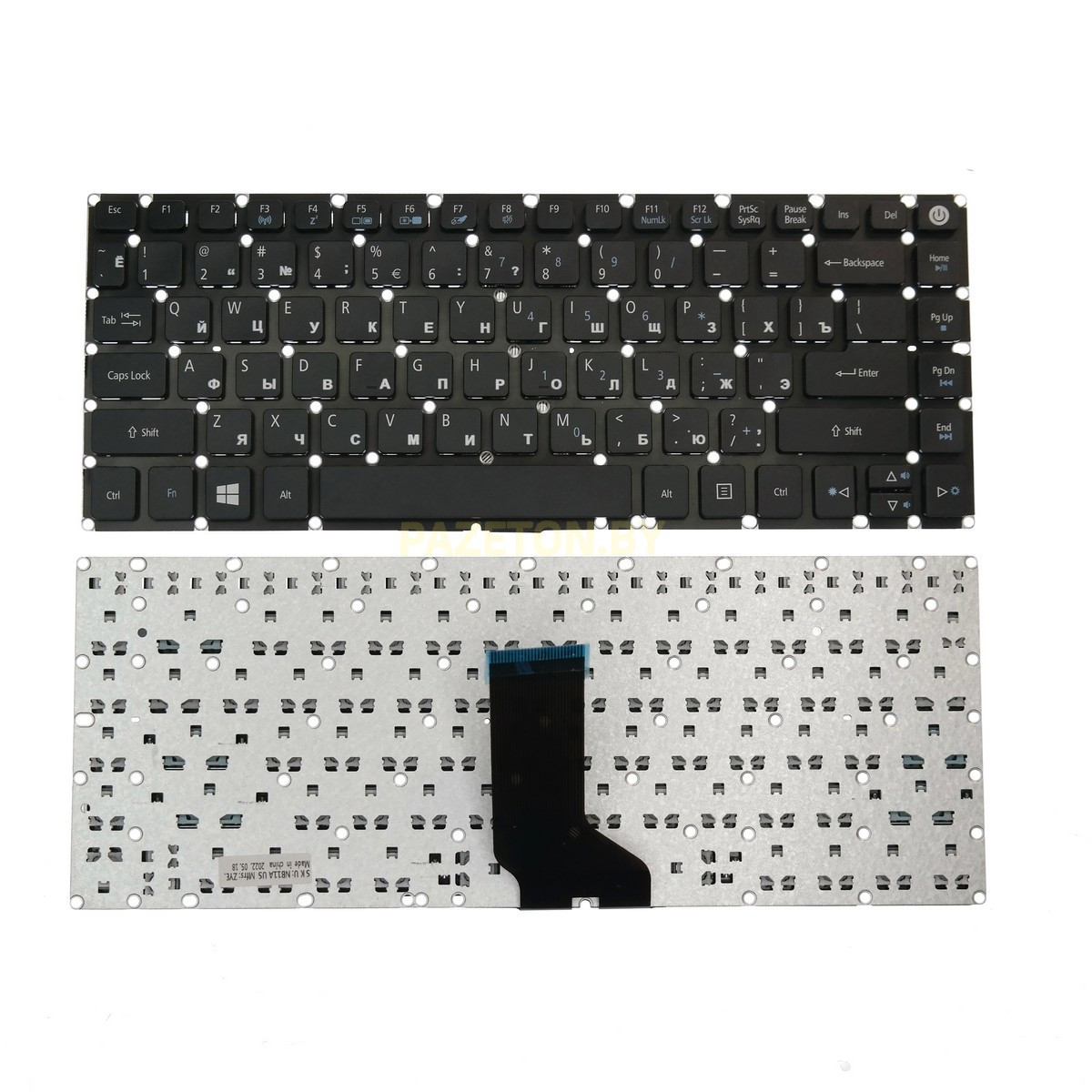 Клавиатура для ноутбука Acer Aspire S13 S5-371 черная - фото 1 - id-p172014133