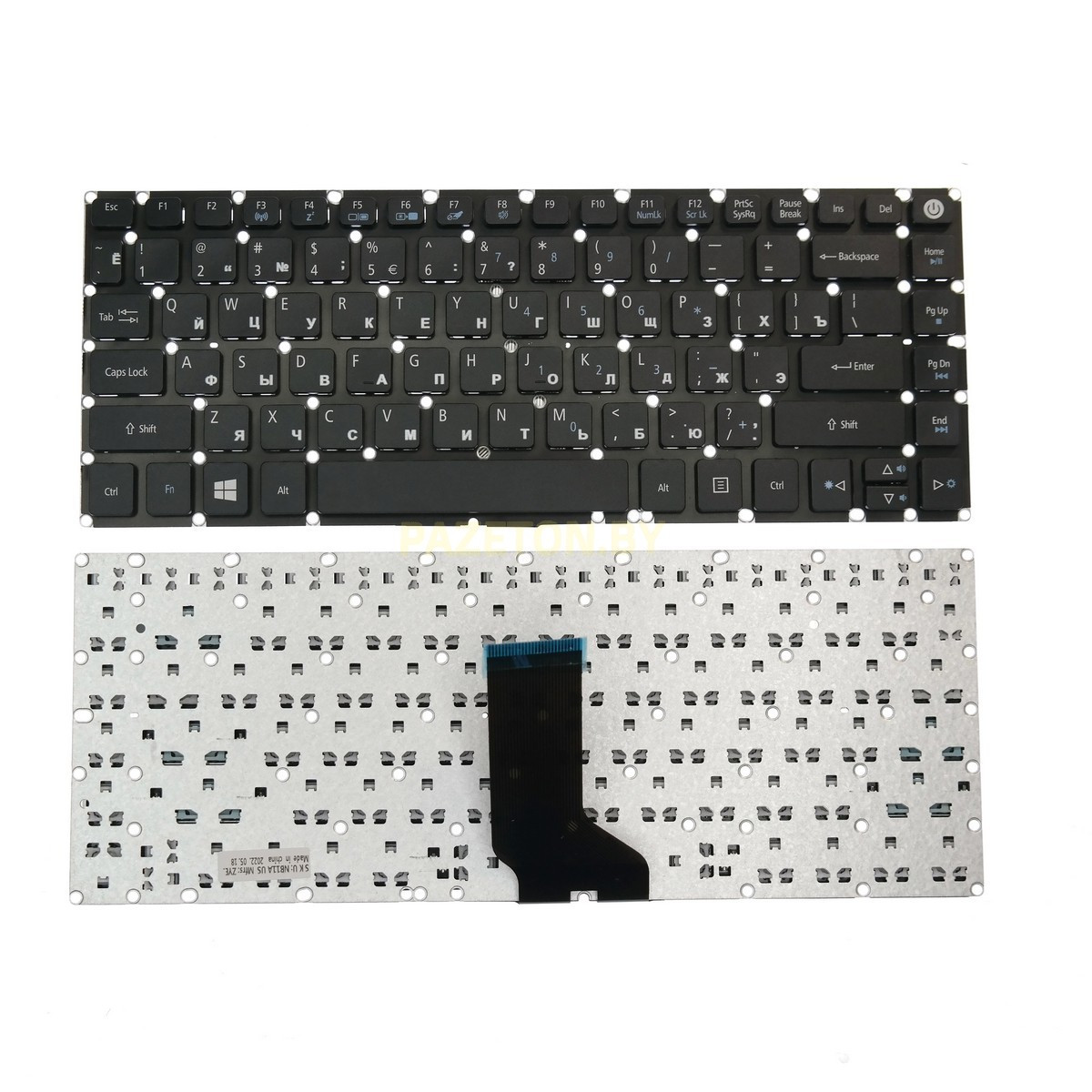 Клавиатура для ноутбука Acer Swift 3 SF514-51 SF514-51G SF514-52T черная - фото 2 - id-p179931654