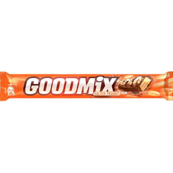 Батончик глазированный Goodmix со вкусом солёного арахиса и хрустящей вафлей 46г - фото 1 - id-p193304046