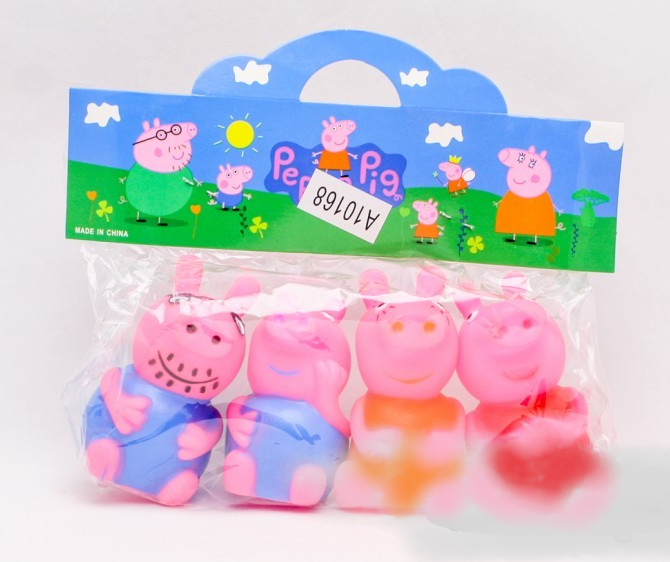 Игрушки пищалки "Семья Свинка Пеппа" Peppa Pig (4 героя) - фото 1 - id-p124554515