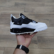 Кроссовки Jordan 4 Retro White Black с мехом, фото 2