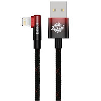 Кабель Baseus MVP 2 Elbow-shaped Fast Charging Data Cable USB to iP 2.4A 1m CAVP000020 черно-красный