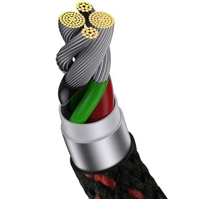 Кабель Baseus MVP 2 Elbow-shaped Fast Charging Data Cable USB to iP 2.4A 1m CAVP000020 черно-красный - фото 6 - id-p193309754