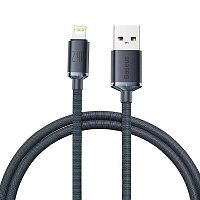 Кабель Baseus Crystal Shine Series Fast Charging Data Cable USB to iP 2.4A 1.2m CAJY000001 черный