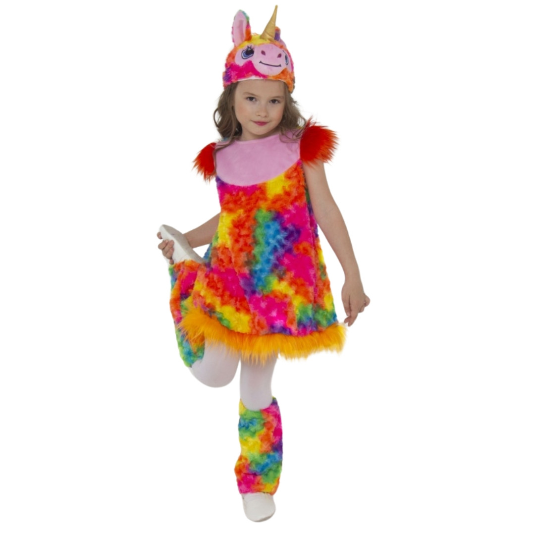 Детский карнавальный костюм для девочек "Единорожка Радужка" - фото 1 - id-p193309872