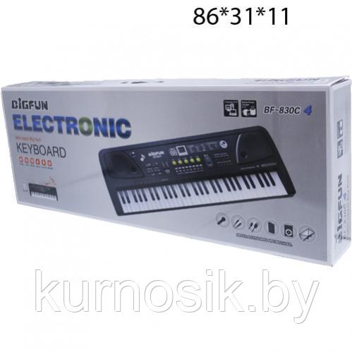 Детский синтезатор с микрофоном, с USB и MP3, от сети 61 клавиша Bigfun BF-830A2 - фото 2 - id-p193311694