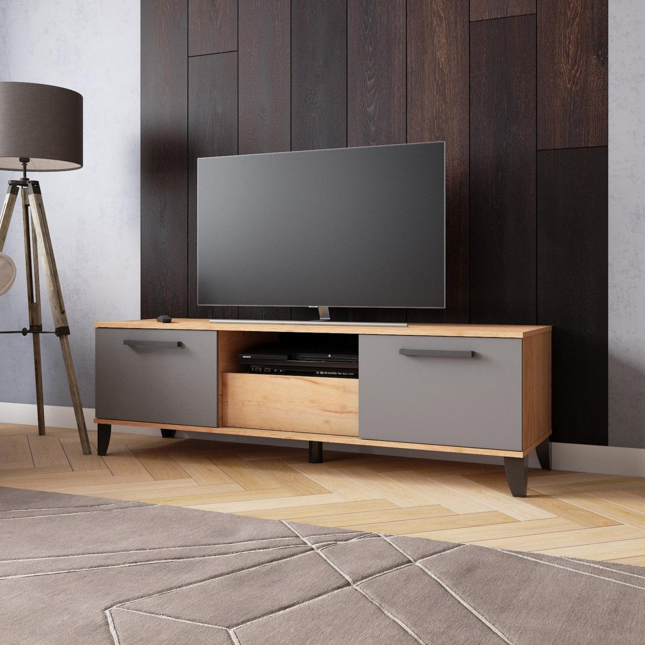 Тумба ТВМ-2 (Дуб Крафт золотой/ Графит серый) Микон: продажа, цена в ...