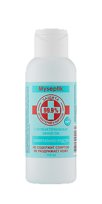 Гель с антибактериальным эффектом БЕЗ СПИРТА "Myseptik", 110 мл
