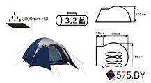 Треккинговая палатка Acamper Acco 3 (синий), фото 3