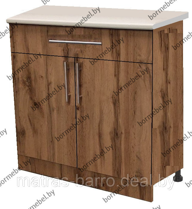 Шкаф кухонный напольный НШ60р1ш с шуфлядой дуб вотан - фото 1 - id-p193338174