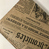 Крафт-бумага "Газета", 60 см*10 м, черный