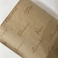 Крафт-бумага "Слова", 60 см*10 м, коричневый