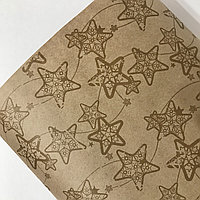 Крафт-бумага "Звездопад", 60 см*10 м, коричневый