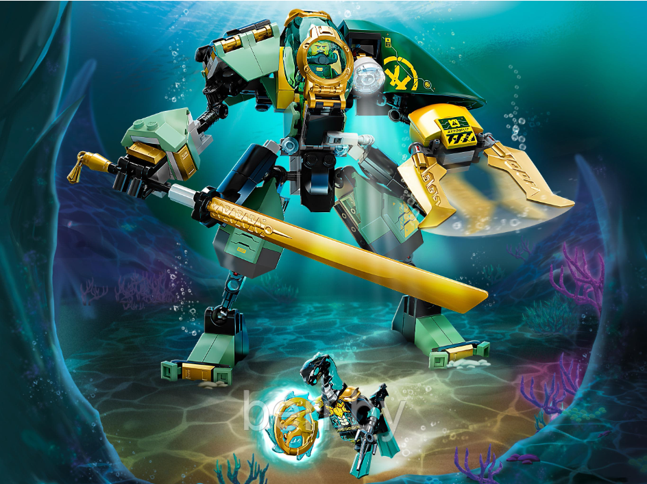 60082 Конструктор Lari Ninjago "Водный робот Ллойда", 240 деталей, аналог Lego Ninjago - фото 8 - id-p193343859