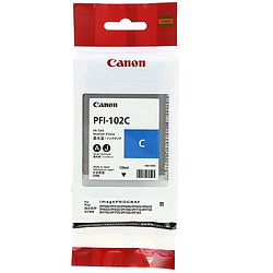 Картридж PFI-102C/ 0896B001 (для Canon imagePROGRAF iPF510/ iPF605/ iPF650/ iPF700/ iPF720/ iPF760) голубой