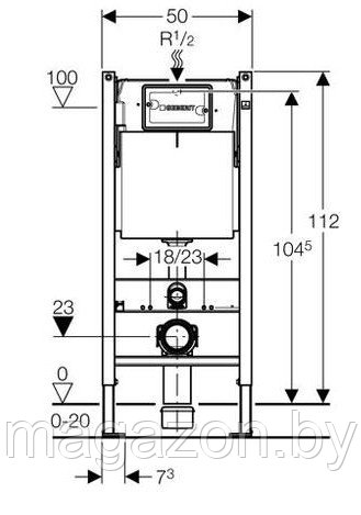 Инсталляция для унитаза Geberit Duofix 111.153.00.1. - фото 2 - id-p37986549