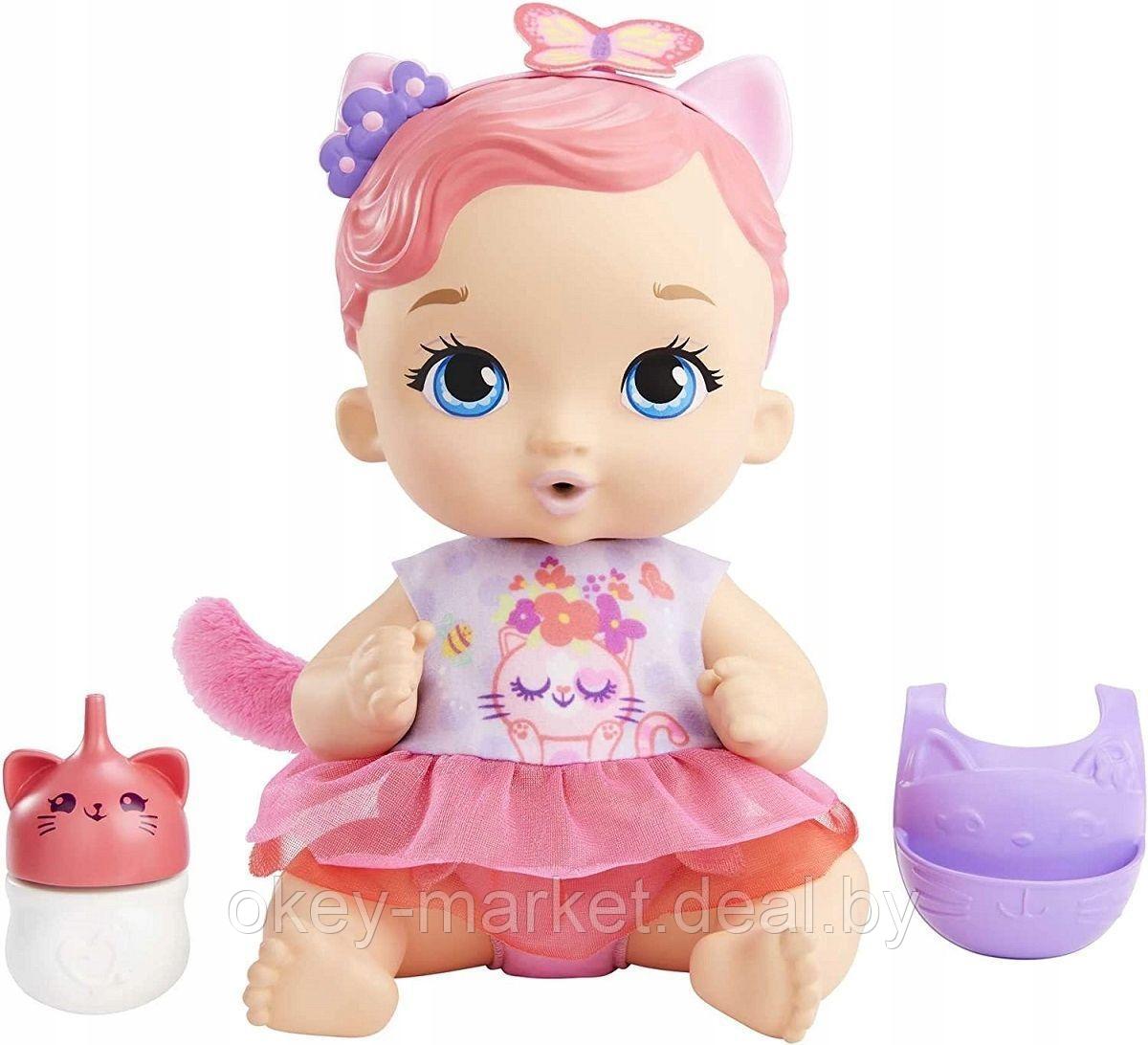 Кукла Mattel My Garden Baby Baby - розово-фиолетовый котенок HHL21 - фото 1 - id-p193378954