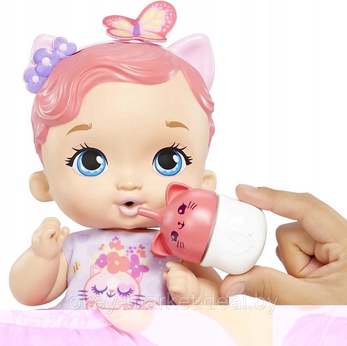 Кукла Mattel My Garden Baby Baby - розово-фиолетовый котенок HHL21 - фото 4 - id-p193378954
