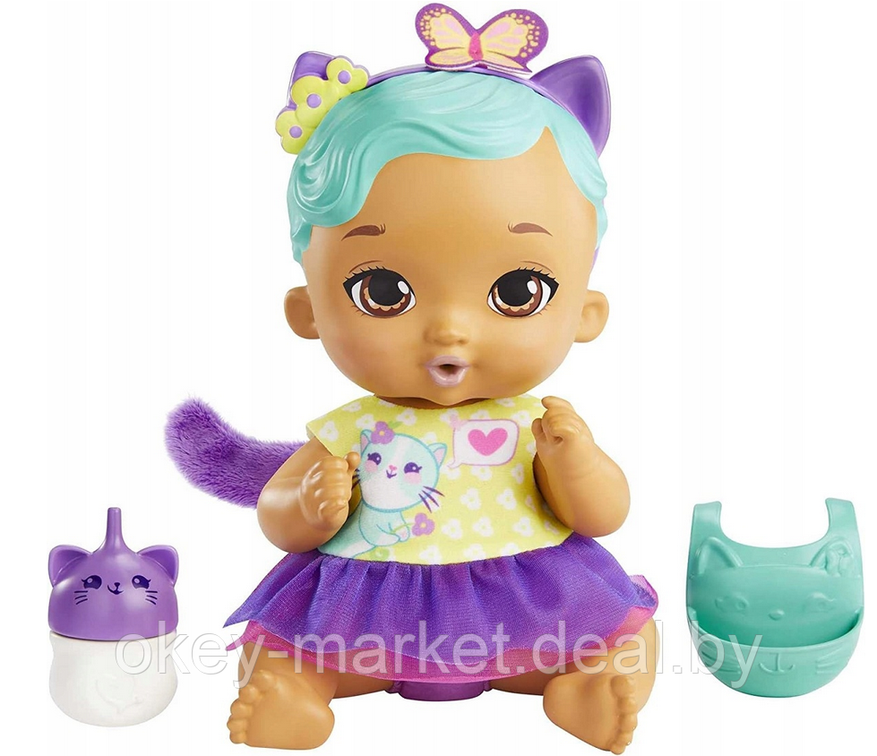 Кукла Mattel My Garden Baby Baby - голубо-фиолетовый котенок HHL22