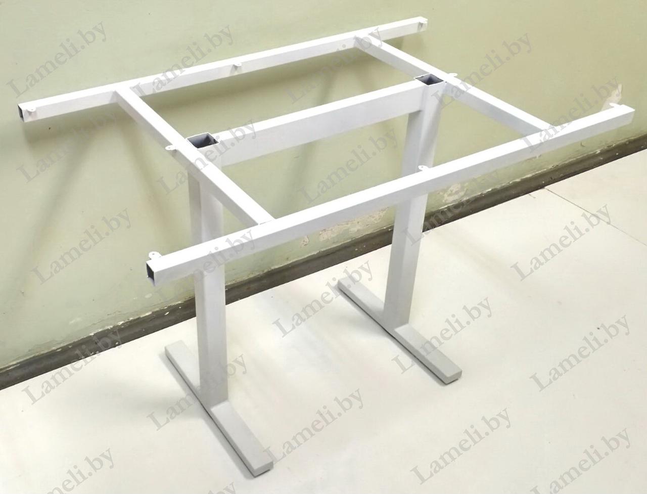 Металлическое подстолье стола серии "Н-2" белое в стиле Лофт. Выбор цвета и размера. Доставка по РБ!