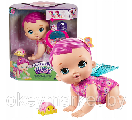 Кукла Mattel My Garden Baby Giggle Crawl с розовыми волосами GYP31, фото 2