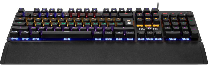 Проводная механическая клавиатура Defender Reborn, чёрная, 104 клавиши, Rainbow подсветка, Jixian Blue - фото 5 - id-p193385354
