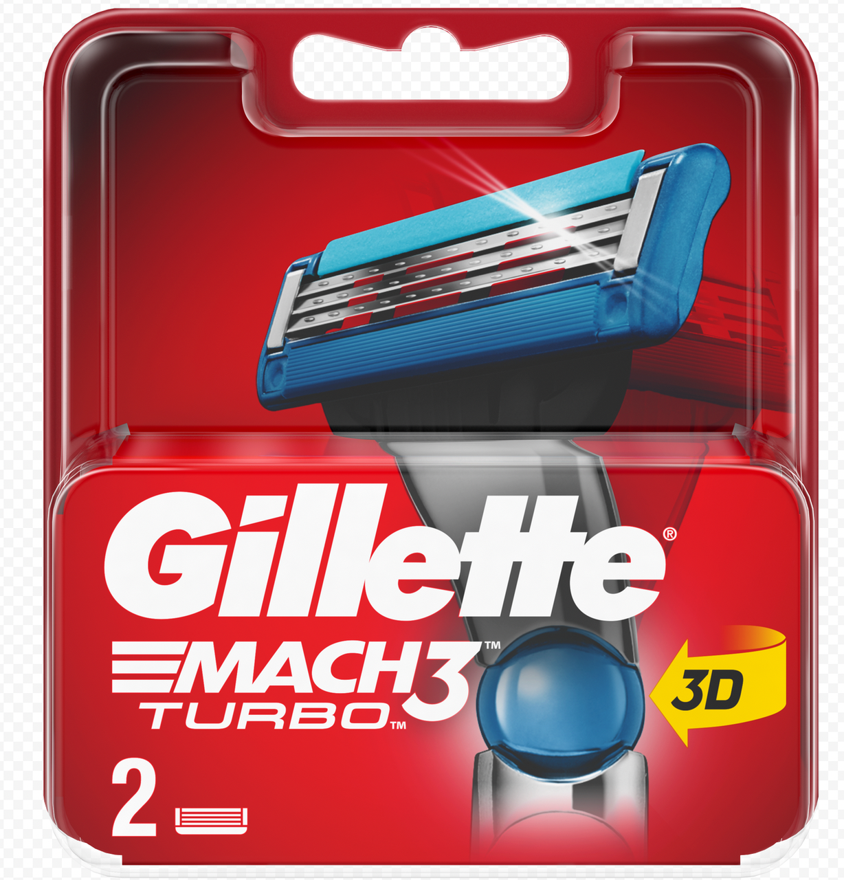 Сменные кассеты Gillette MACH 3 TURBO ( 2 шт ) - фото 1 - id-p159351579