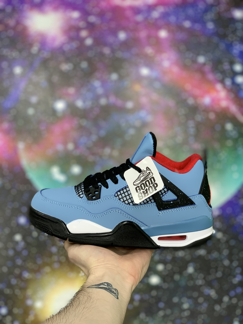 Кроссовки WTR Air Jordan 4 Retro Travis Scott Blue Black