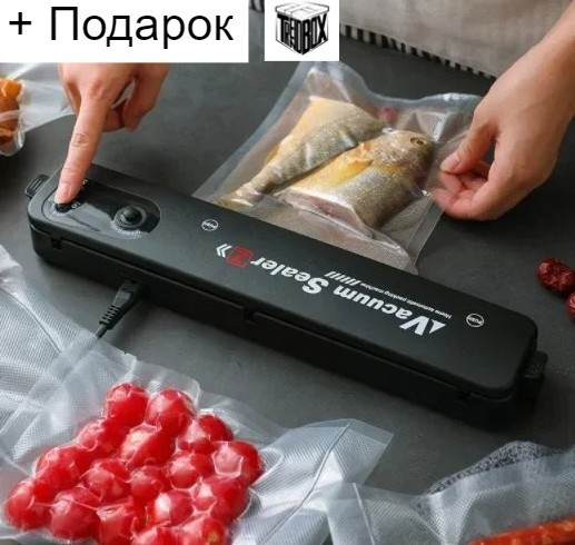 Вакуумный упаковщик (запайщик) продуктов Vacuum Sealer S (2 режима работы +5 пакетов в подарок) - фото 1 - id-p191304288