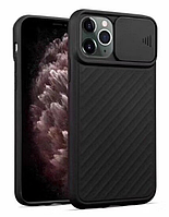 Силиконовый матовый чехол "Camera Pull" для Apple iPhone 11 Pro чёрный