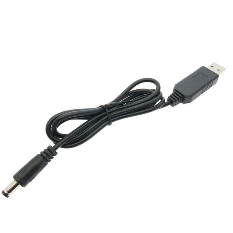 Кабель USB-преобразователь с 5V в 9V (0,8-1A), штекер 5.5x2.1