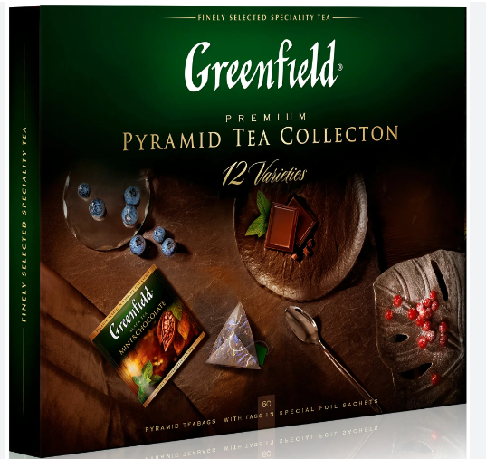 Чай Greenfield Pyramid Tea Collection 12 видов Подарочный набор - фото 1 - id-p193413875