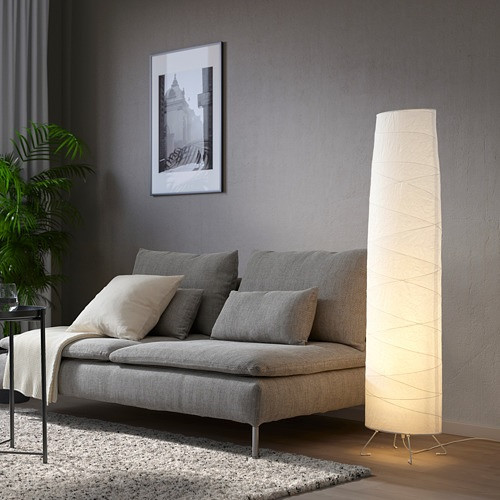 IKEA/ ВИКЛЕБИ светильник напольный, 136 см, белый/ручная работа - фото 2 - id-p193414794