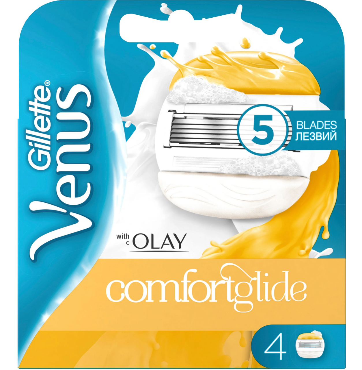 Сменные кассеты  Gillette Venus ComfortGlide Olay ( 4 шт )