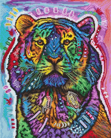 Набор для вышивания крестом "Необычный тигр" - фото 1 - id-p193419784